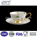 High quality small bone china cup and saucer set